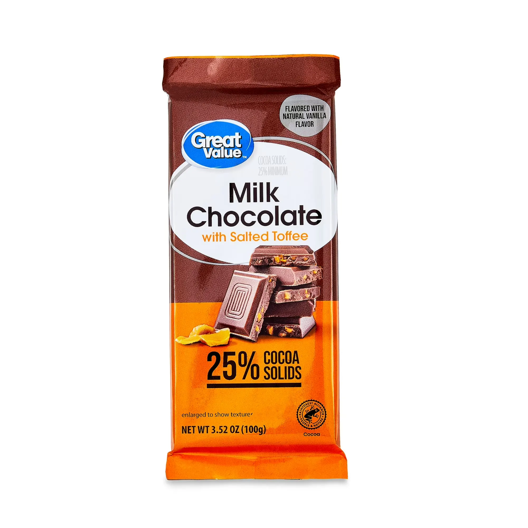 Great Value Milk Chocolate Salted Toffee Bar, 3.52 oz