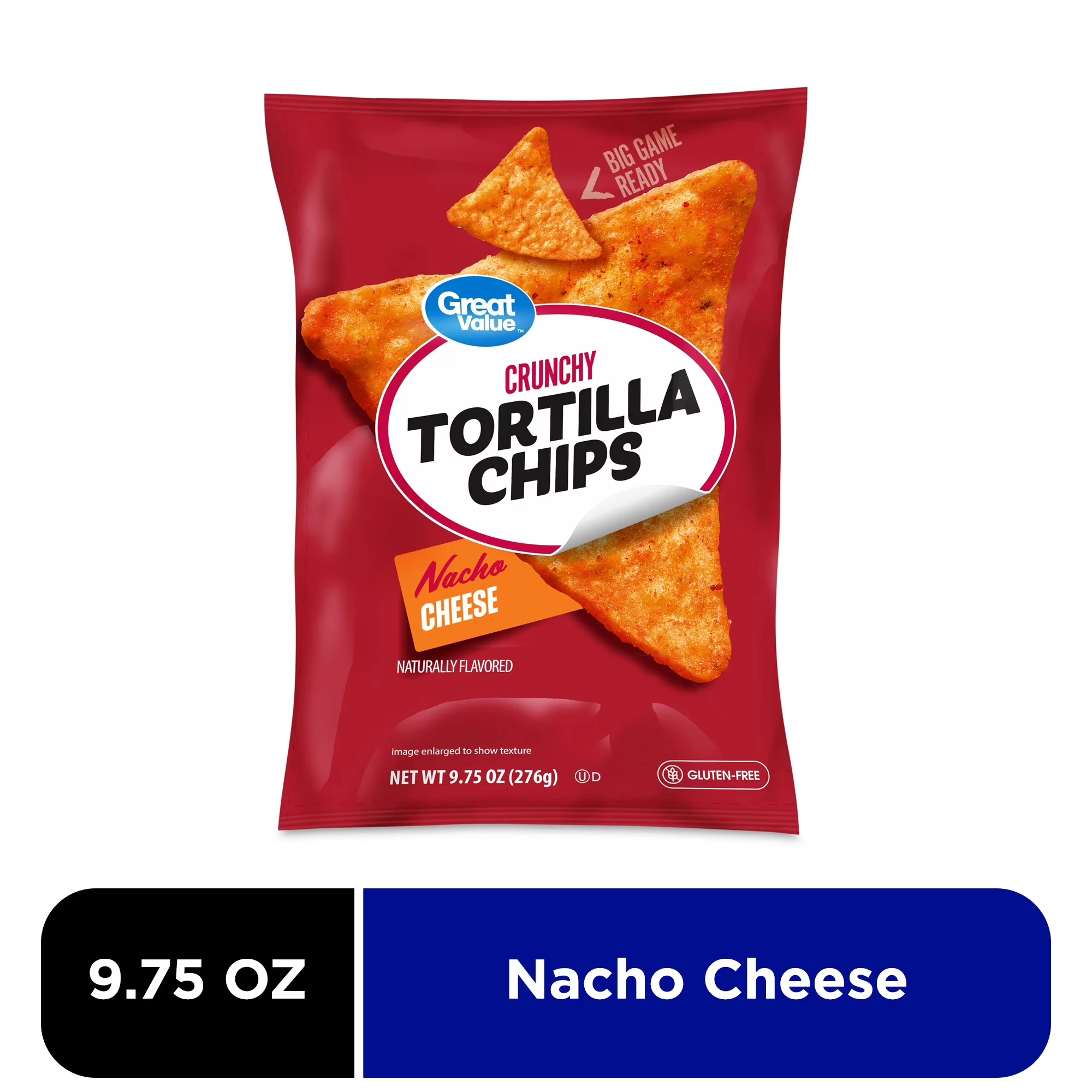 Great Value Nacho Cheese Tortilla Chips, 9.75 oz